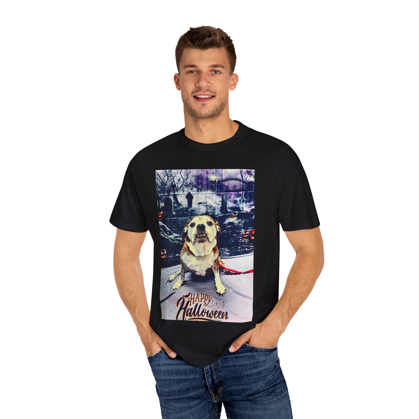 Halloween Dog Graphic T-Shirt