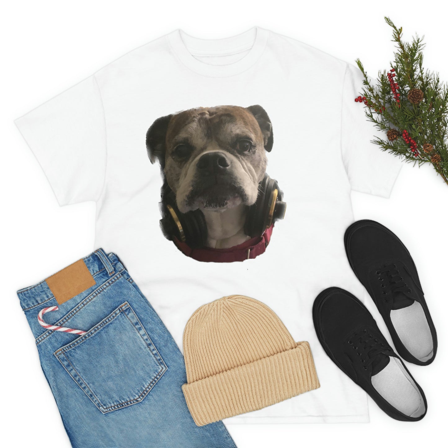 dogsonclothing - Valley Bulldog with headphones