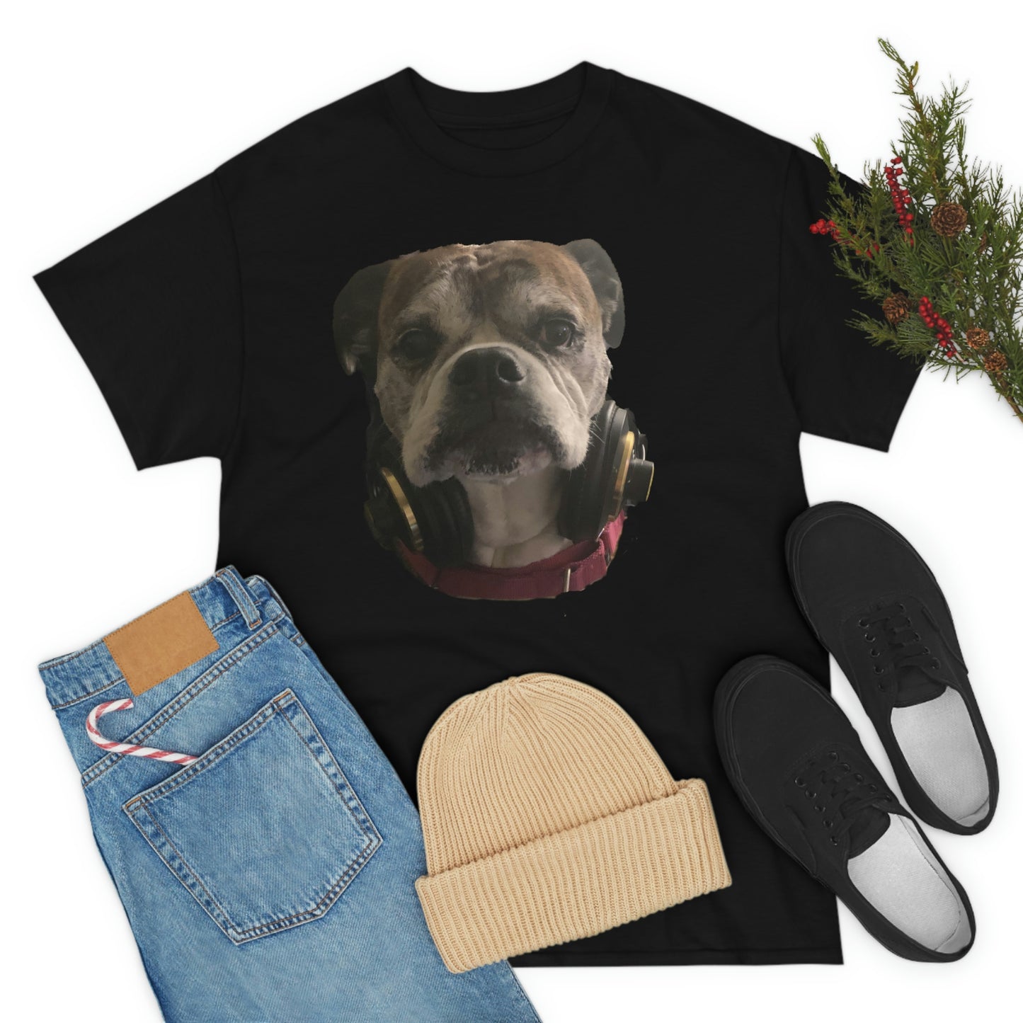 dogsonclothing - Valley Bulldog with headphones